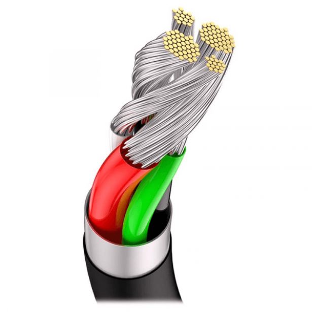 BASEUS PODATKOVNI POLNILNI KABEL CATYS-A01 SUPERIOR QUICK CHARGE TYPE C 66W 2M - ČRN