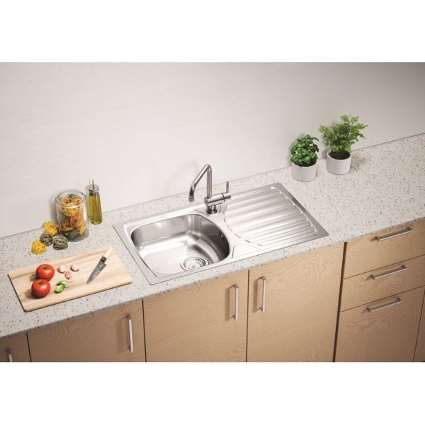 NERJAVNO POMIVALNO KORITO ALVEUS BASIC 170, NAT 780X435 MM IZTOK 88.9 MM
