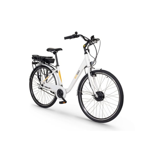 ELEKTRIČNO KOLO ECOBIKE BASIC NEXUS BELE BARVE MESTNO 71.12 CM (28")