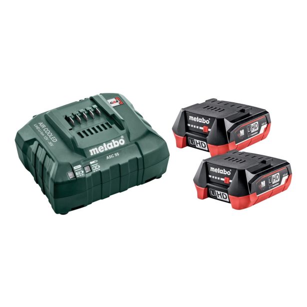 BATERIJE IN POLNILNIKI METABO BASIC SET 12V 2 X 4.0 AH