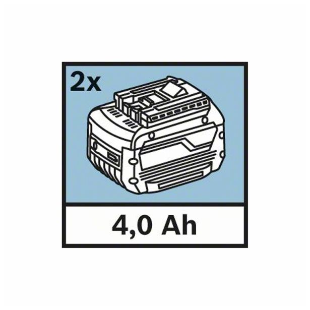SET AKUMULATOR IN POLNILNIK BOSCH 2 X GBA 18V 4.0 AH MW-C + GAL 1830 W