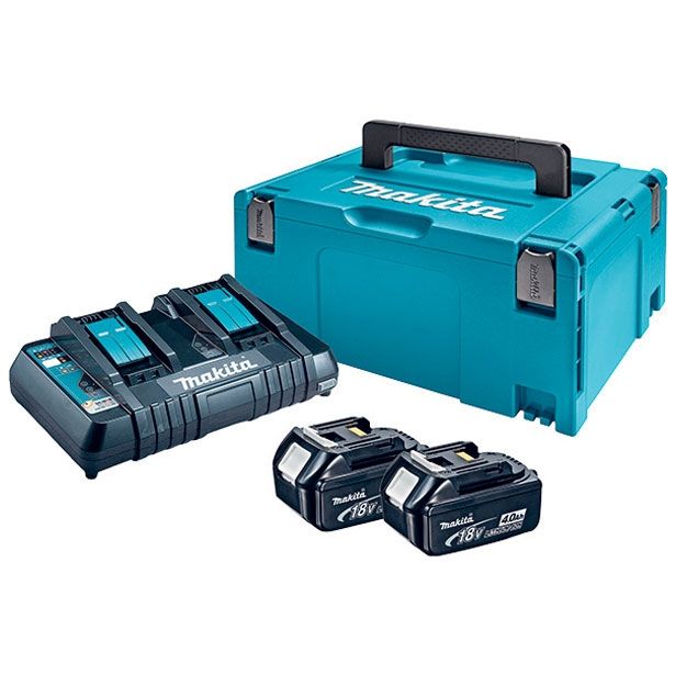 BATERIJE IN POLNILNIKI MAKITA 197504-2 2X 18V 4AH MAKPAC DC18RD