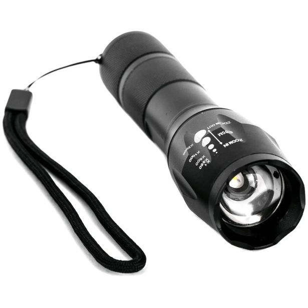 BATERIJSKA SVETILKA ENTAC 5W ZOOM + NOSILEC ZA KOLO