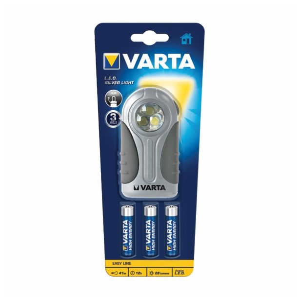 BATERIJSKA SVETILKA VARTA LED SILVER LIGHT +3XAAA