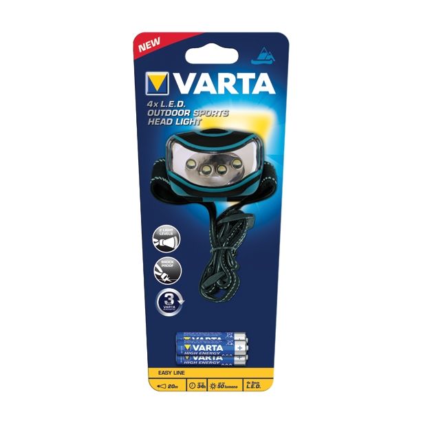 BATERIJSKA SVETILKA VARTA LEDX4 OUTDOOR SPORTS +3XAAA BL