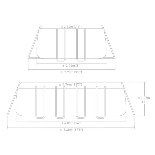 BAZEN S KOVINSKO KONSTRU. INTEX PRISM FRAME 488X244X107CM