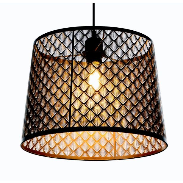 VISEČA SVETILKA BECCA 1XE27 D=350MM, ČRNA/ ZLATA