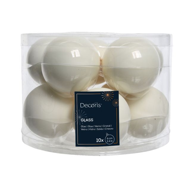 BELE STEKLENE BUNKE, 10 KOSOV, PREMER 60 MM 