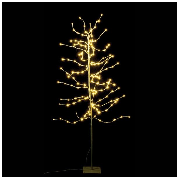 LUČKE MQ BELO DREVO 180 CM VIŠINE 180 LED TOPLO BELE 31 V