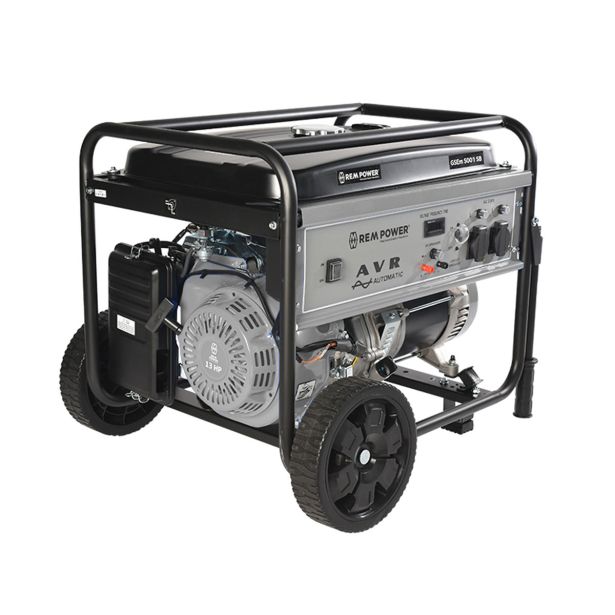 BENCINSKI AGREGAT REM POWER GSEM 5001 SB, AVR 2X230V AC, 1X12V DC 5.5KW