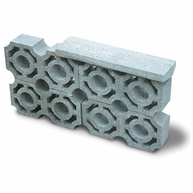 BETONSKI IZDELEK JARC KOCKA ZA OGRAJO 20/40/10 CM SIVA