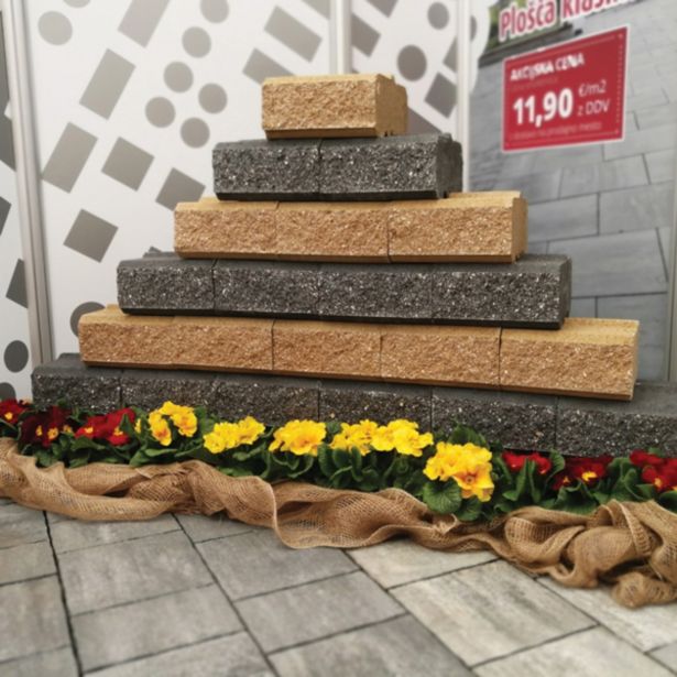 BETONSKI IZDELEK KOGRAD ŠKARPNIK CEPLJEN RUMEN 25X25X12.5