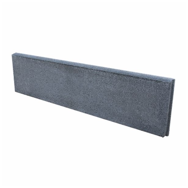 BETONSKI ROBNIK GOREC 5.5X100X25 CM DVOSLOJNI-SIV POLKROŽEN