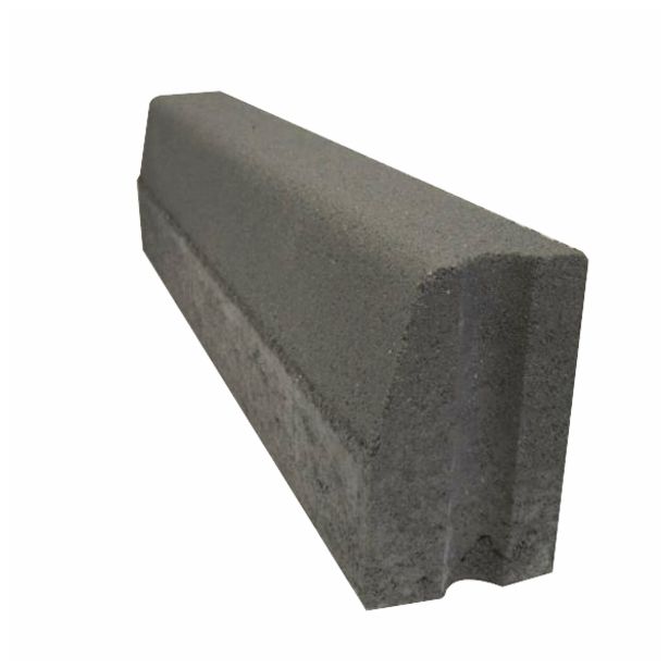 BETONSKI ROBNIK OBLAK GROUP 100X25X12/15 CM DVOSLOJNI CESTNI, CEMENTNO SIV