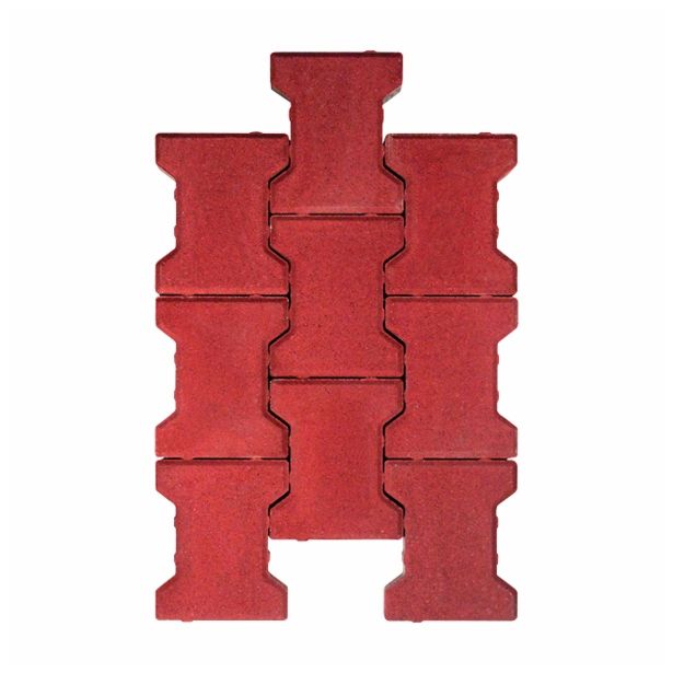 BETONSKI TLAKOVEC JARC H 20X16.5X6 CM BORDO RDEČ