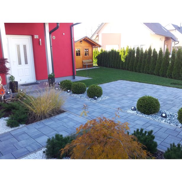 BETONSKI TLAKOVEC OBLAK GROUP NAPOLI MIX 04 SIV, ČRN