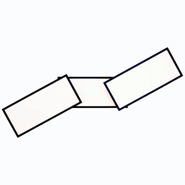 NADGRADNA STROP. SVETILKA BILITY 1X36W, ČRN ROB EASY DIM, PRAVOKOTNA 2