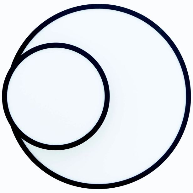 NADGRADNA STROP. SVETILKA BILITY 1X36W, ČRN ROB, EASY DIM, OKROGLA