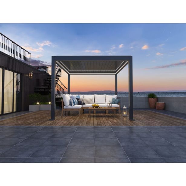 BIOKLIMATSKA PERGOLA BELLANO 3 X 3 M TEMNO SIVA