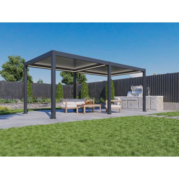 BIOKLIMATSKA PERGOLA BELLANO 3 X 6 M TEMNO SIVA