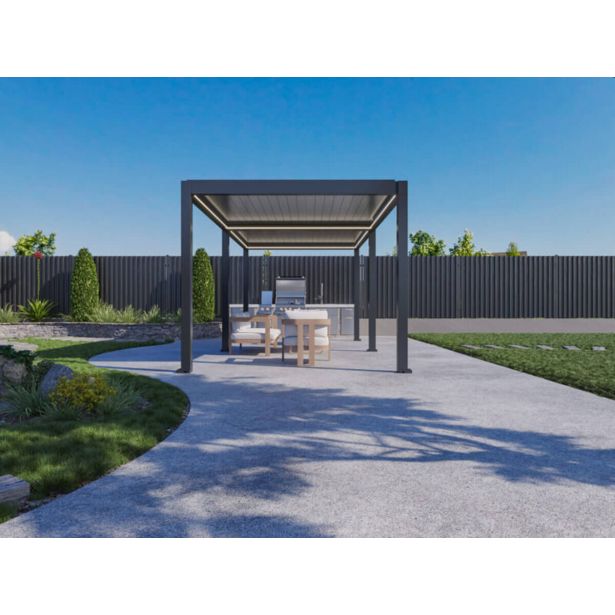 BIOKLIMATSKA PERGOLA BELLANO 3 X 6 M TEMNO SIVA
