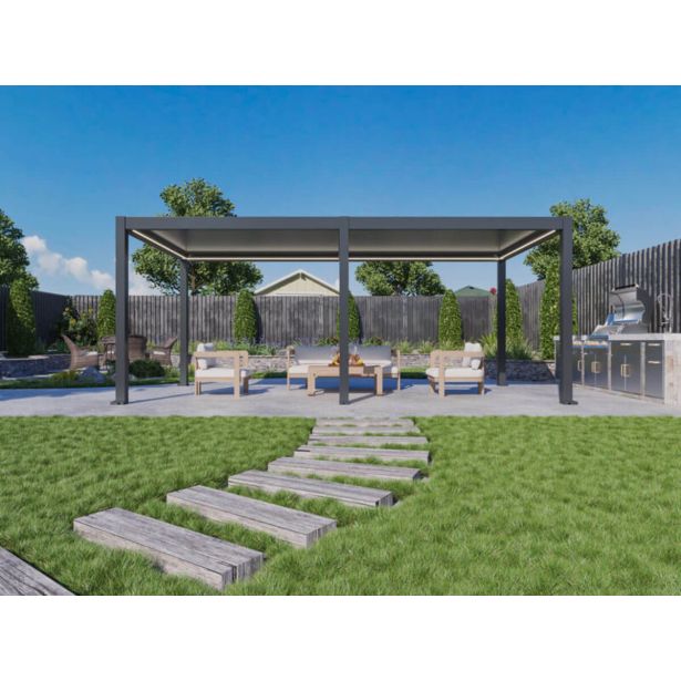 BIOKLIMATSKA PERGOLA BELLANO 3 X 6 M TEMNO SIVA