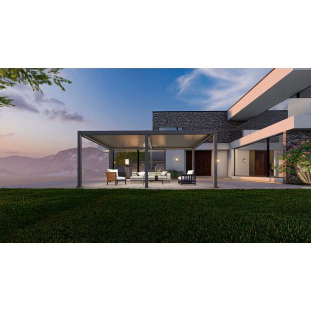 BIOKLIMATSKA PERGOLA BELLANO 6 X 4 M TEMNO SIVA