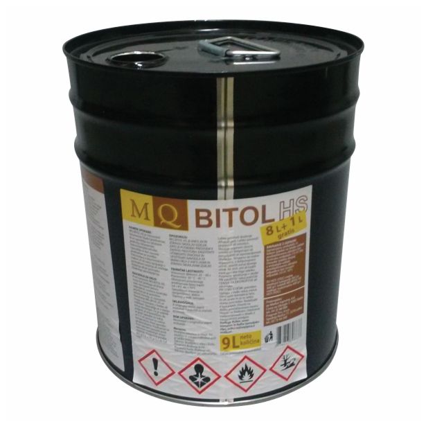 BITUMENSKI PREMAZ MQ MQ BITOL HS 8 + 1 GRATIS PAL = 540 L, KOS = 9 L