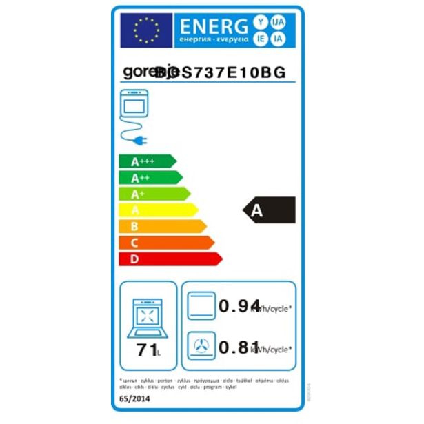 VGRADNA PEČICA + PLOŠČA GORENJE BLACK STEAM SET