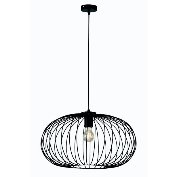 VISEČA SVETILKA BLACK STEEL 1XE27, CAGE