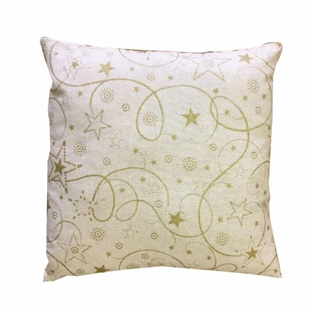 BLAZINA MERCIS OKRASNA 40X40 CM HELADA ZLATE ZVEZDICE