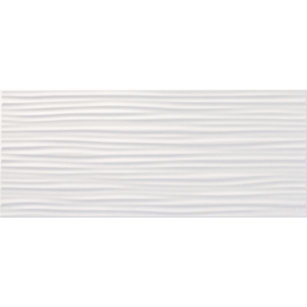 STENSKA PLOŠČICA GORENJE KERAMIKA BLOSSOM WHITE DC WAVES 3D 25X60 DEKOR