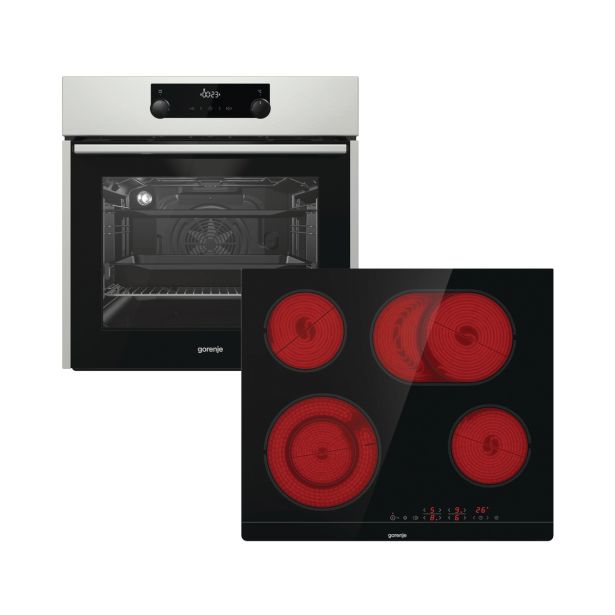 VGRADNA PEČICA + PLOŠČA GORENJE BO737E24X + ECT643BSC RŽENI MIX