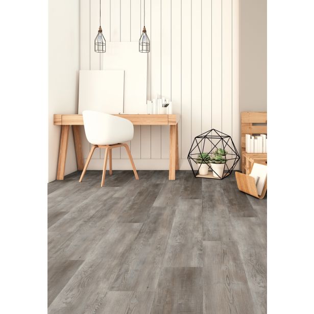 VINIL PLOŠČA, LVT LIVING+ BOR WASHED SIVI 8019 1219X184X2 MM