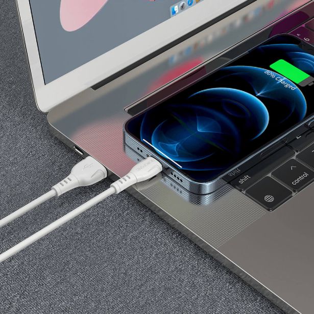 BOROFONE PODATKOVNI POLNILNI KABEL BX51 LIGHTNING 1M 2,4A - BEL