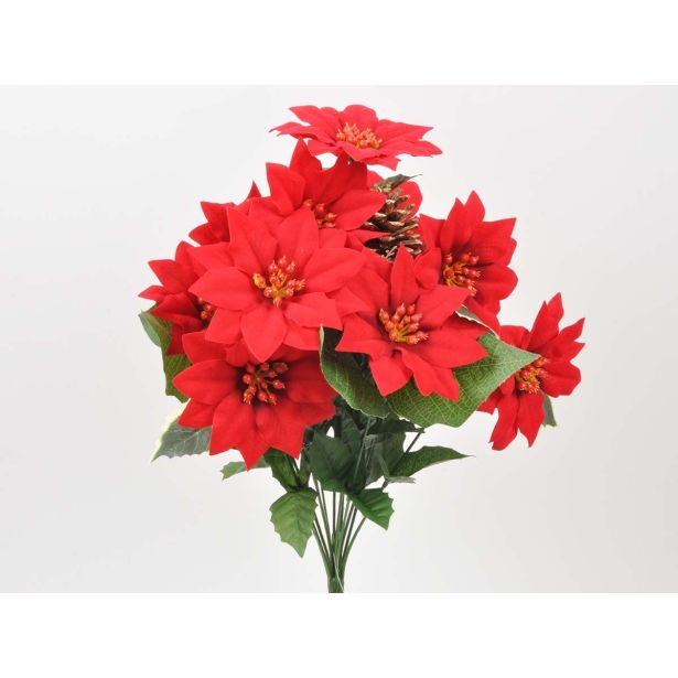 UMETNO CVETJE BOŽIČNA ZVEZDA ŠOPEK S STORŽI X 14