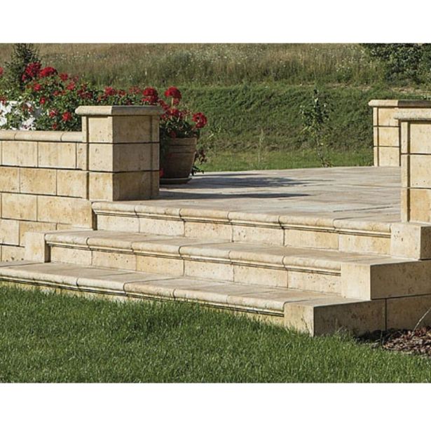 BETONSKI IZDELEK SEMMELROCK BRADSTONE TRAVERO STOPNIC 35/35/15 CM, PEŠČENO MIL