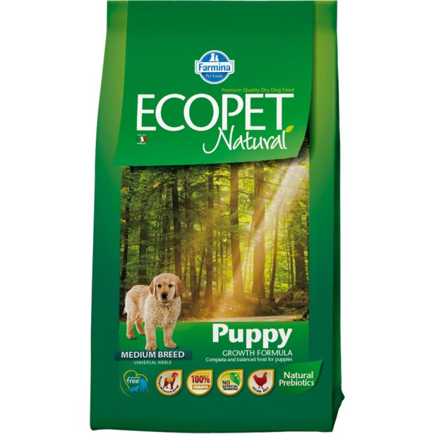 SUHA HRANA ZA PSA ECOPET BRIKETI ECOPET NATURAL PUPPY 2.5 KG ZA MLADIČE,