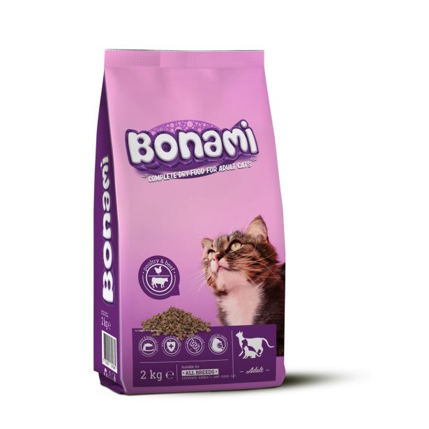 SUHA HRANA ZA MAČKA BONAMI BRIKETI PERUTNINA & GOVEDINA, 2 KG