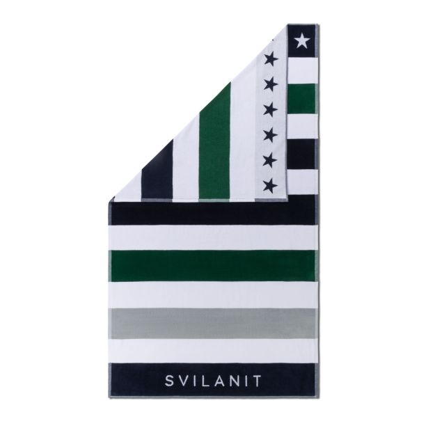 BRISAČA ZA PLAŽO SVILANIT GREEN STAR 100X180 CM ZELENA/MODRA