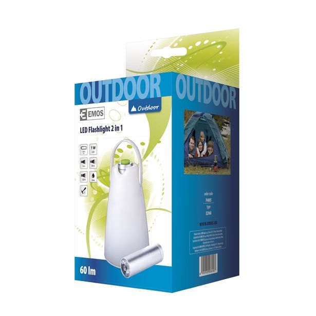 BRLIVKA EMOS LED FLASHLIGHT 2 IN 1 KAMPIRANJE + ROČNA