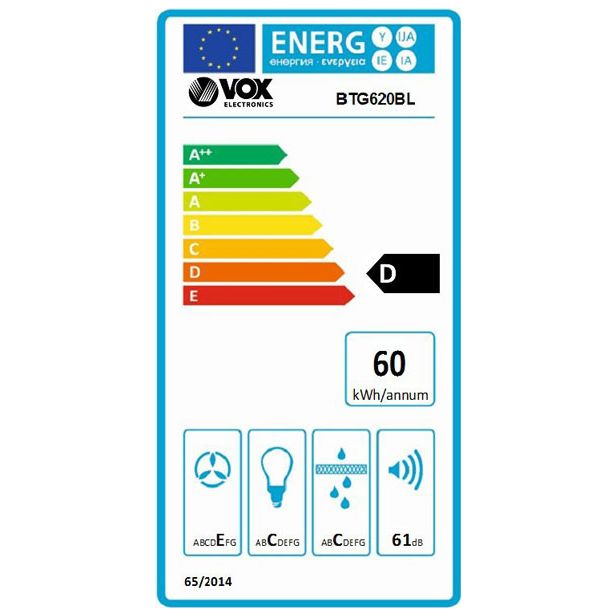 POŠEVNA STENSKA NAPA VOX BTG620BL