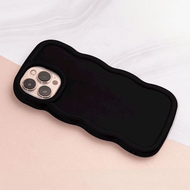 BUBBLE SILIKONSKI OVITEK ZA IPHONE 16 PLUS - ČRN