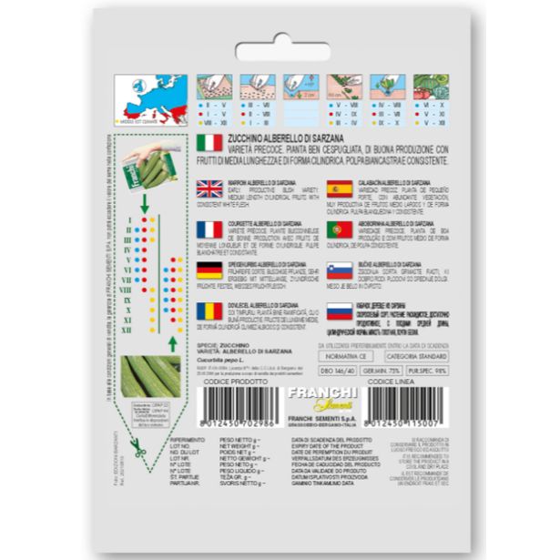 PLODOVKA FRANCHI SEMENTI BUČKA ALBERELLO DI SARZANA