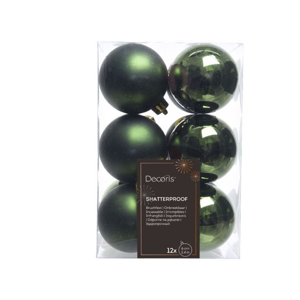 BUNKA IZ UMETNE MASE DECORIS 6 CM, TEMNO ZELENA 12/1