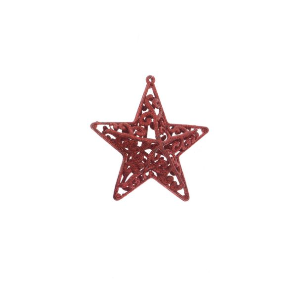 BUNKA IZ UMETNE MASE DECORIS FI 10 CM, RDEČA, VZOREC, SORTIRANO