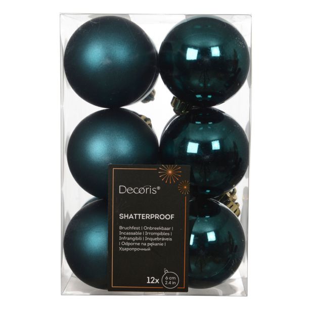 BUNKA IZ UMETNE MASE DECORIS FI 6 CM, SMARAGDNA, 12/1 SIJOČA/MAT