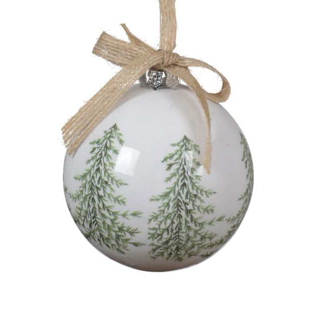 BUNKA IZ UMETNE MASE DECORIS FI 8 CM, BELA/ZELENA VOREC,SORTIRANO