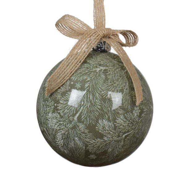BUNKA IZ UMETNE MASE DECORIS FI 8 CM, BELA/ZELENA VOREC,SORTIRANO