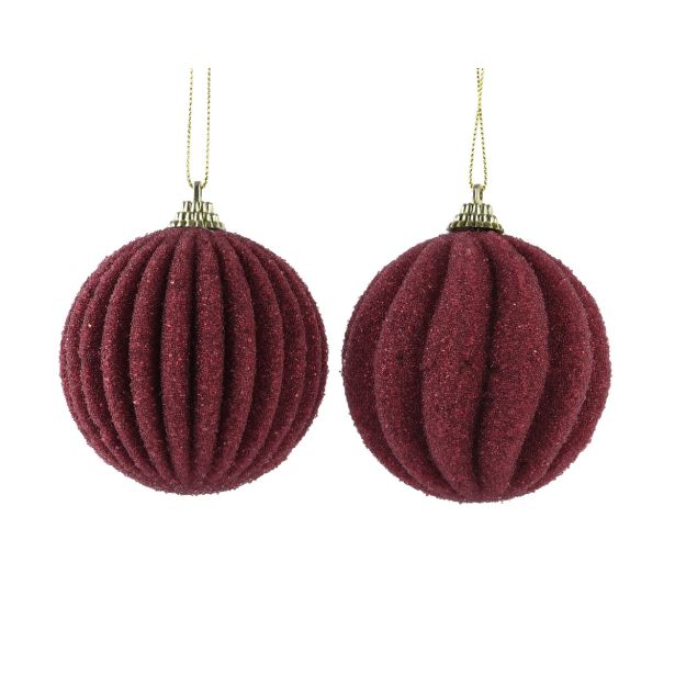 BUNKA IZ UMETNE MASE DECORIS FI 8 CM, MAROON VZOREC, SORTIRANO